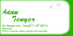 adam tenyer business card